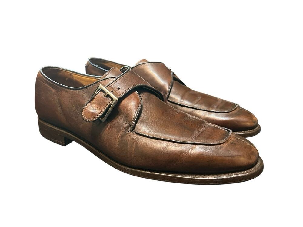 Allen Edmonds Thayer Mens Sz 11.5‎ D Brown USA Dress Shoes Buckle
